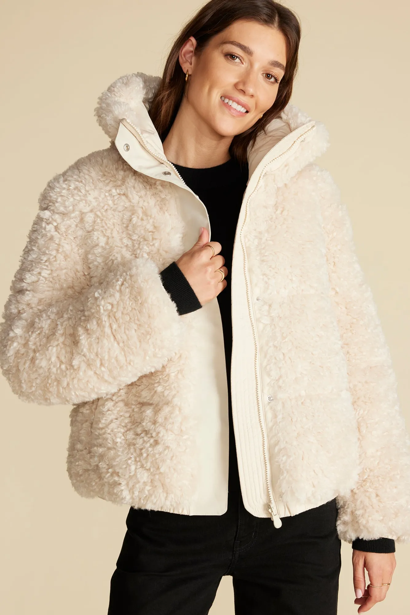 Amour Vert Save The Duck Kennie Faux Shearling Jacket- Jackets & Outerwear