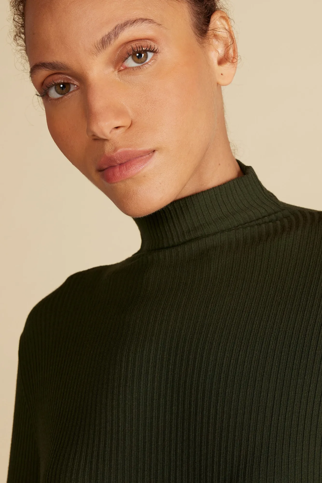 Amour Vert Lux Paris Rib Turtleneck- Tops