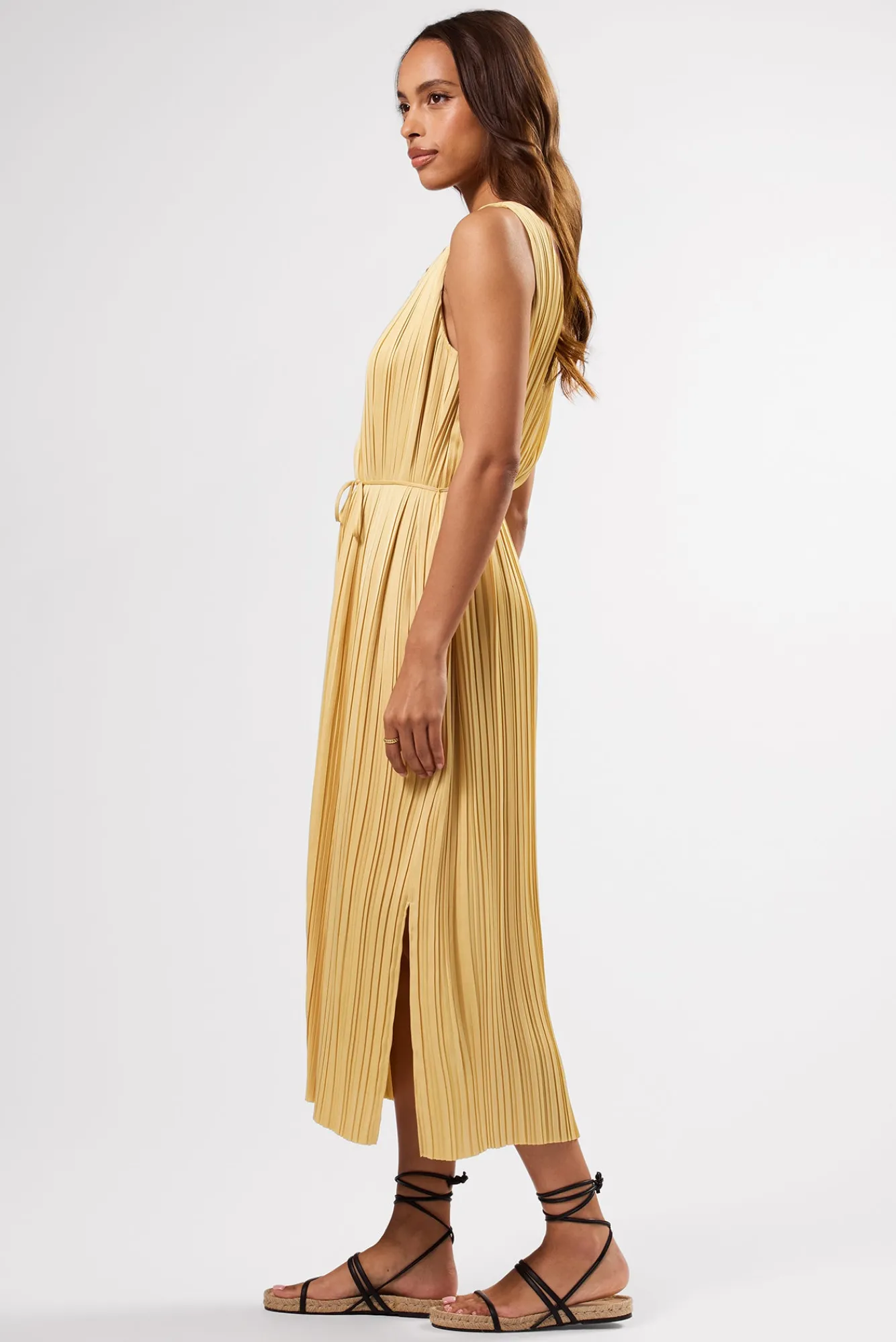 Amour Vert Lisbon Recycled Sateen Dress- Dresses|Clearance