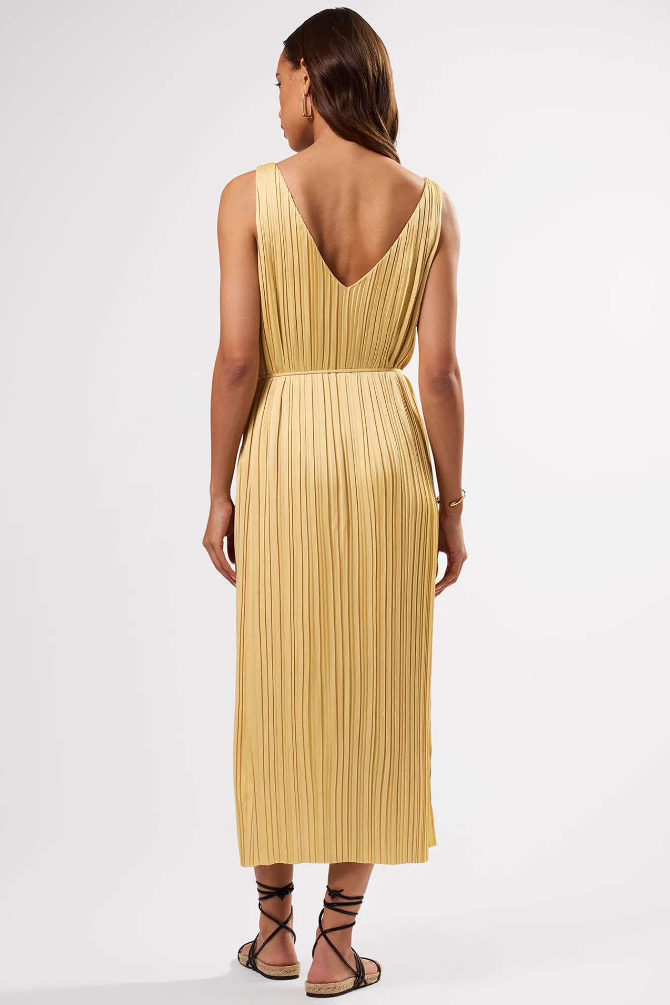 Amour Vert Lisbon Recycled Sateen Dress- Dresses|Clearance