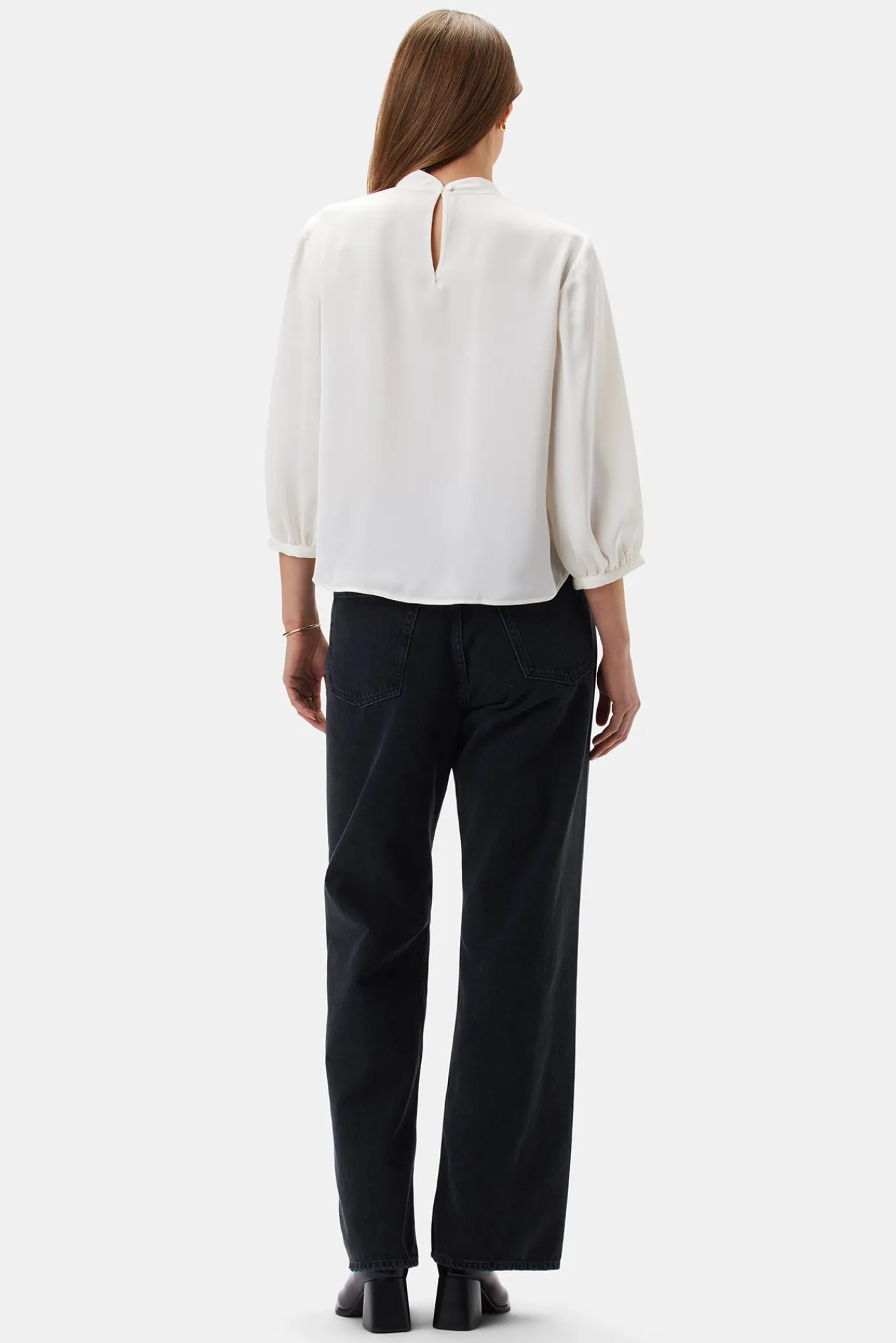 Amour Vert Jeanne 3/4 Sleeve Blouse- Tops|Clearance