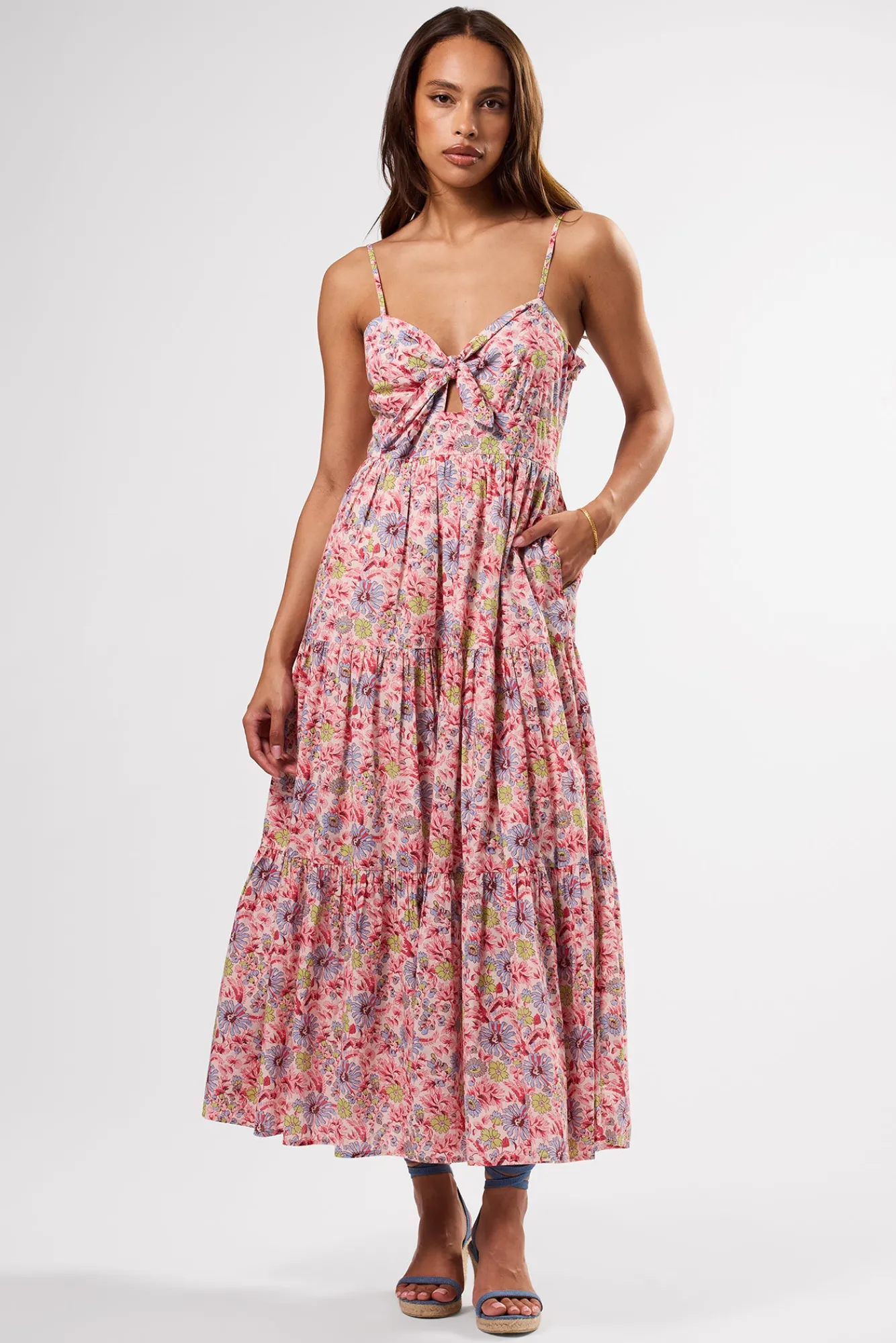 Amour Vert Tie Front Dress- Dresses|Clearance