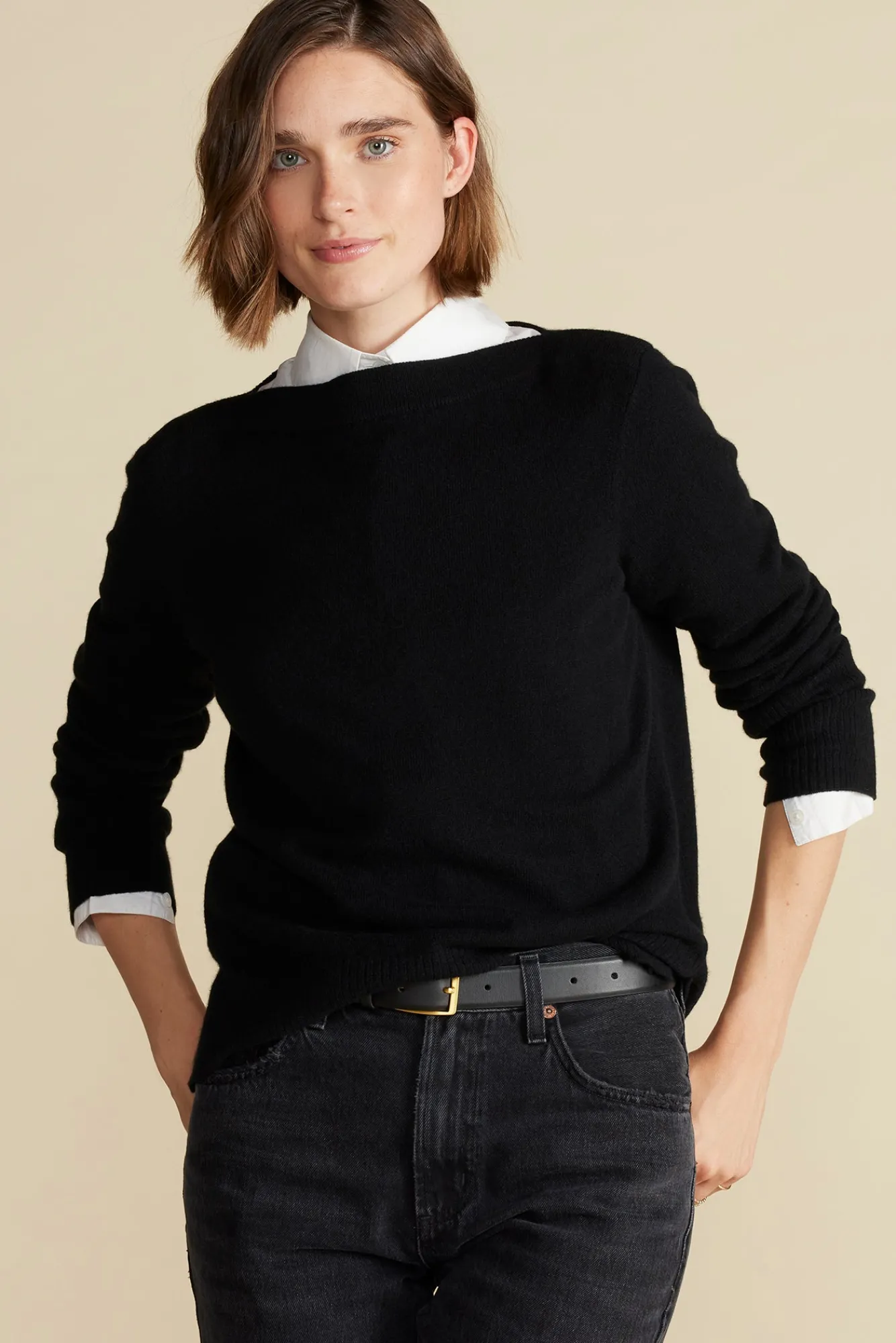 Amour Vert Nadia Cashmere Sweater- Sweaters & Cardigans