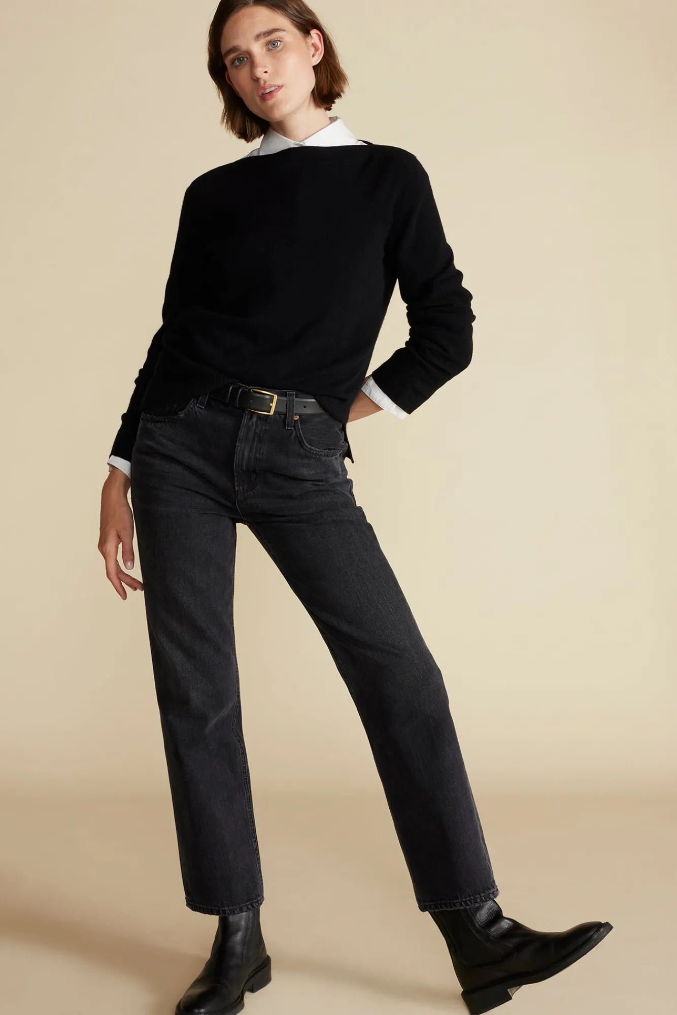 Amour Vert Nadia Cashmere Sweater- Sweaters & Cardigans