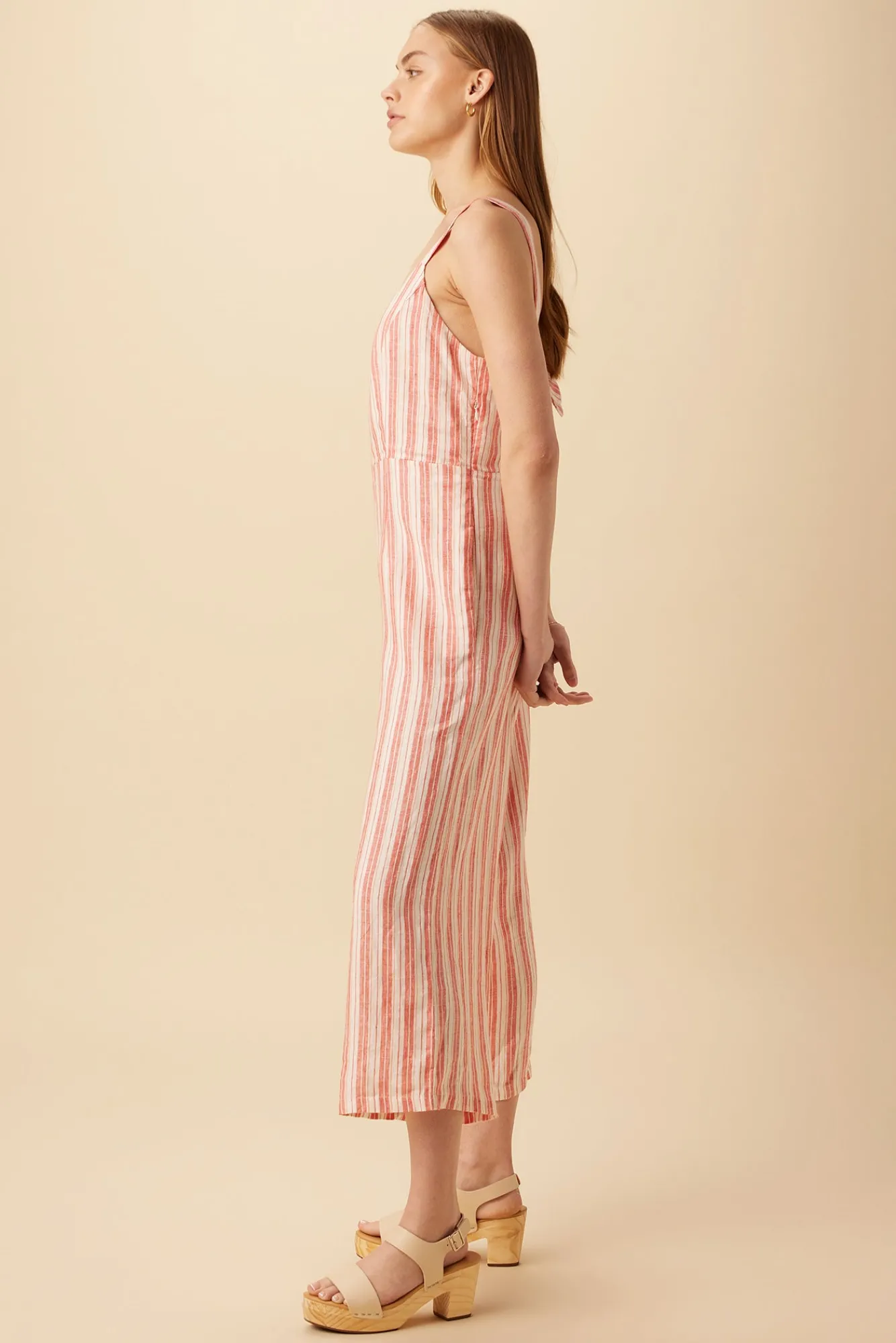 Amour Vert Taya Linen Jumpsuit- Jumpsuits|Clearance