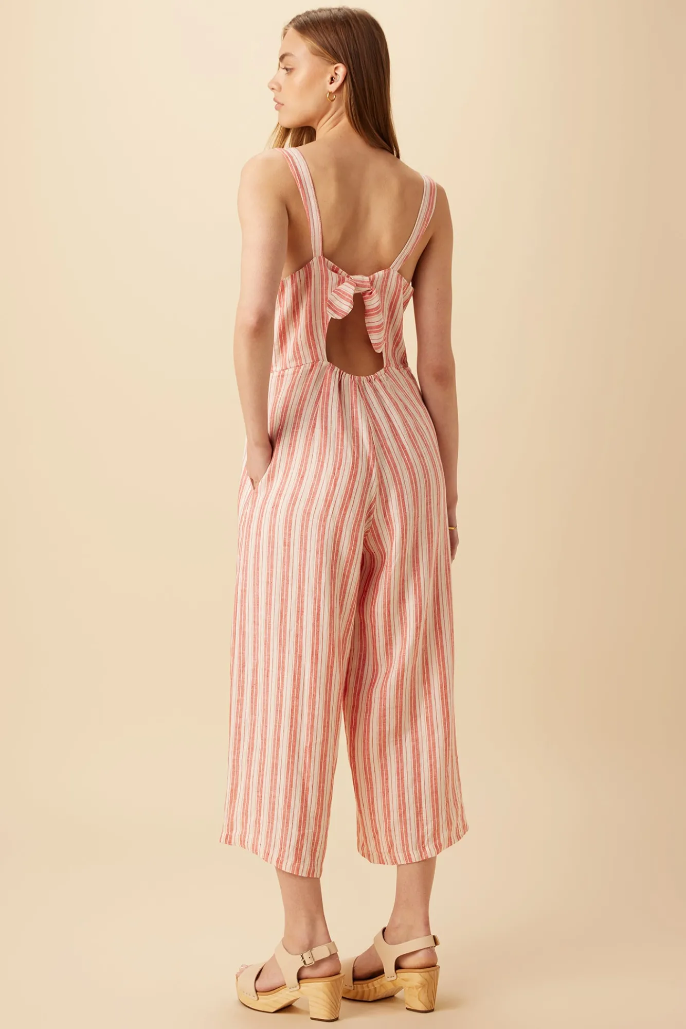 Amour Vert Taya Linen Jumpsuit- Jumpsuits|Clearance