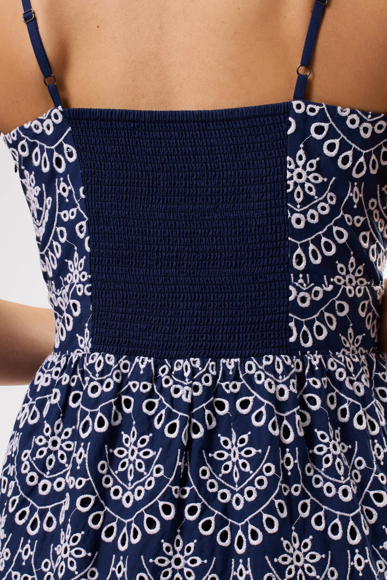 Amour Vert Eyelet Organic Cotton Dress- Dresses|Clearance