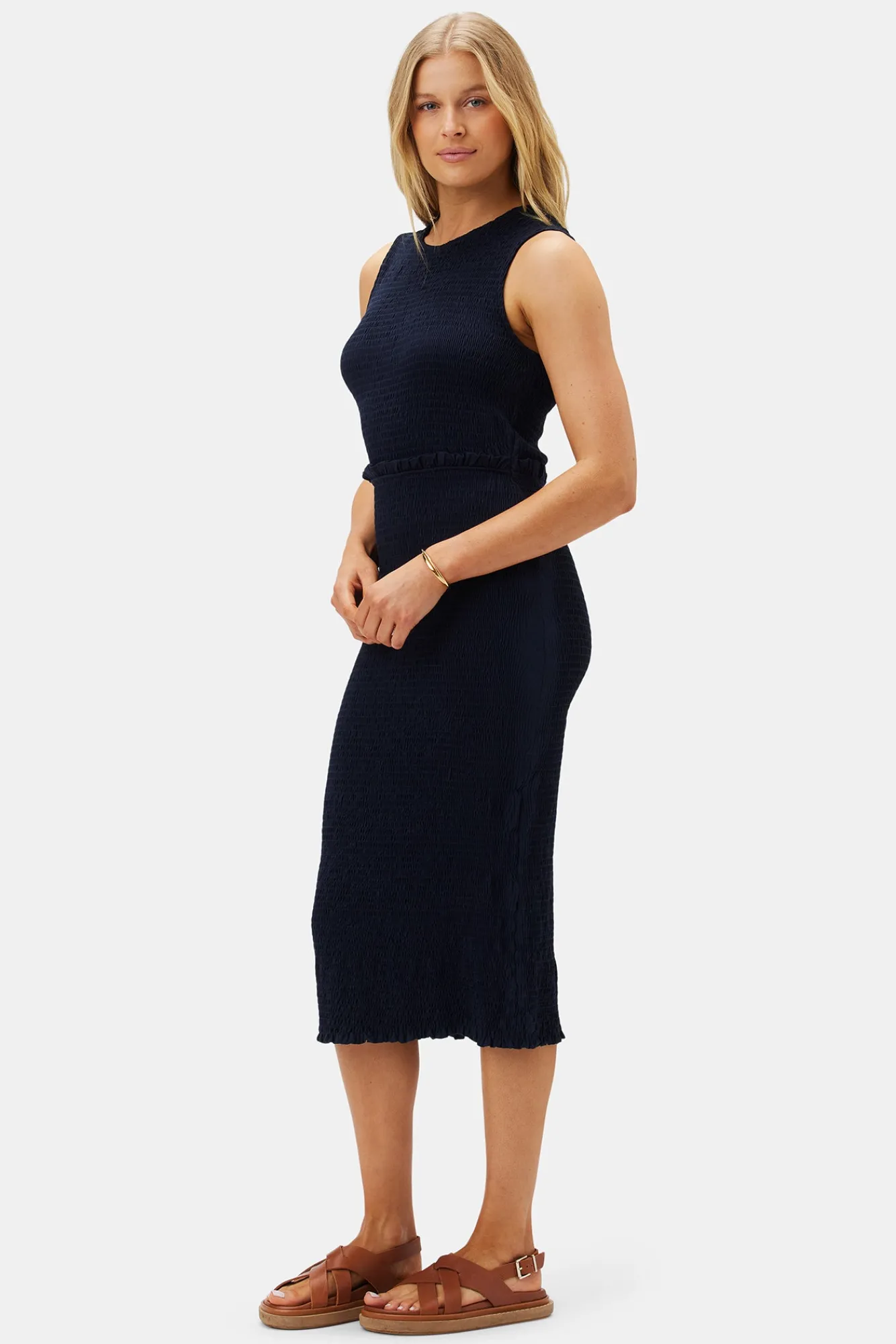 Amour Vert Isabella Smocked Dress- Dresses|Clearance