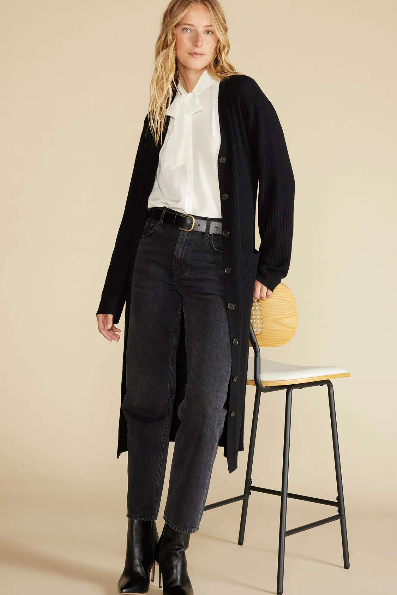 Amour Vert Dion Long V Neck Cardigan- Sweaters & Cardigans