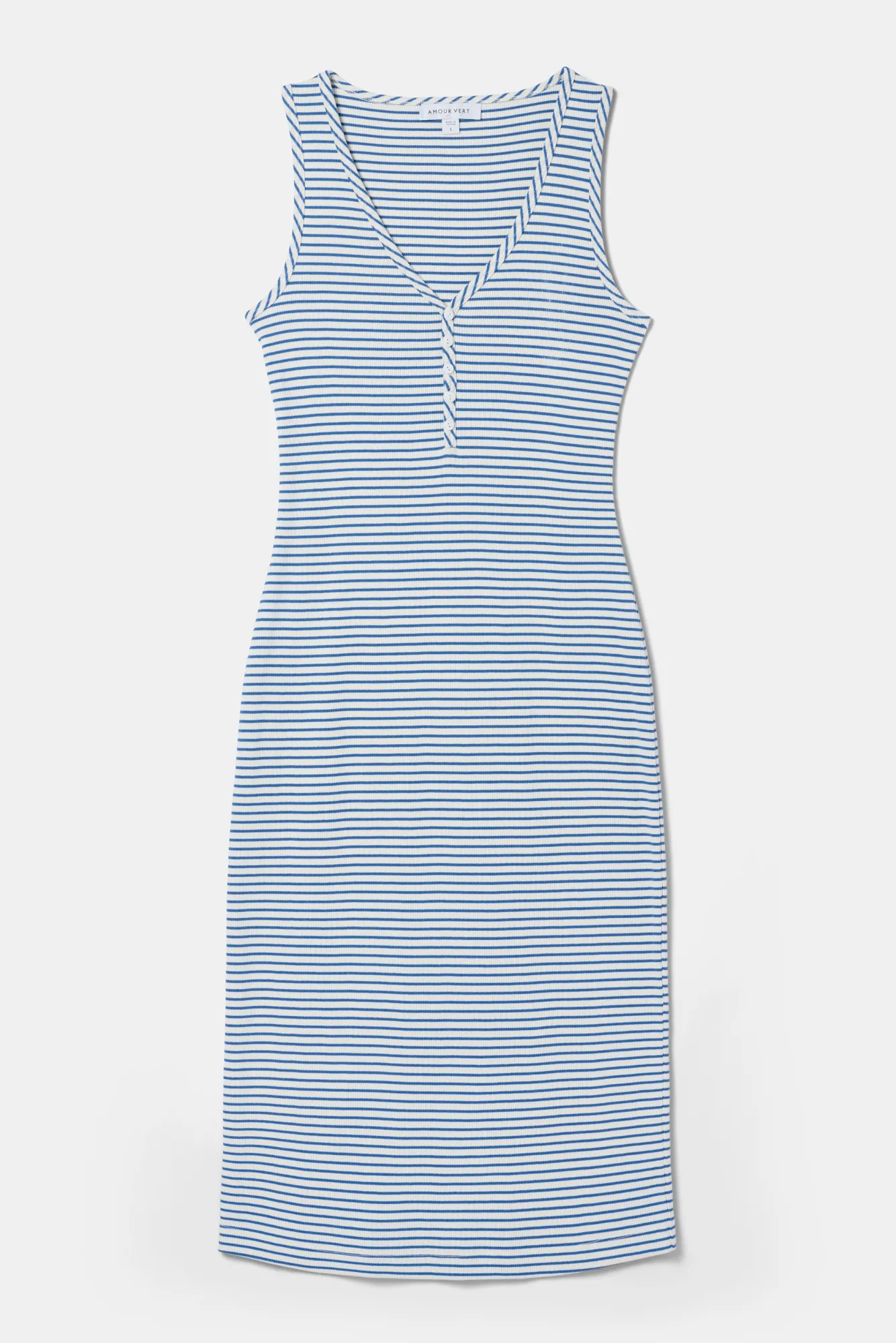 Amour Vert Deacon Organic Cotton Modal Rib Dress- Dresses|Clearance