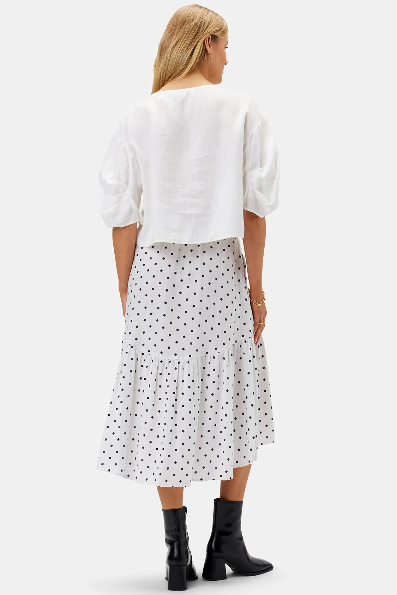 Amour Vert Lilly Pilly Leia Organic Linen Top- Tops|Clearance