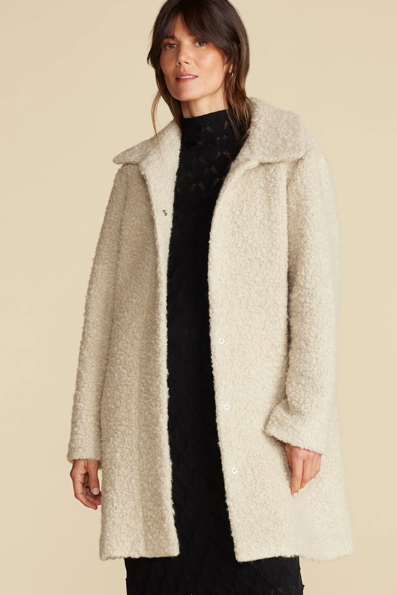 Amour Vert Noelle Sherpa Coat- Jackets & Outerwear