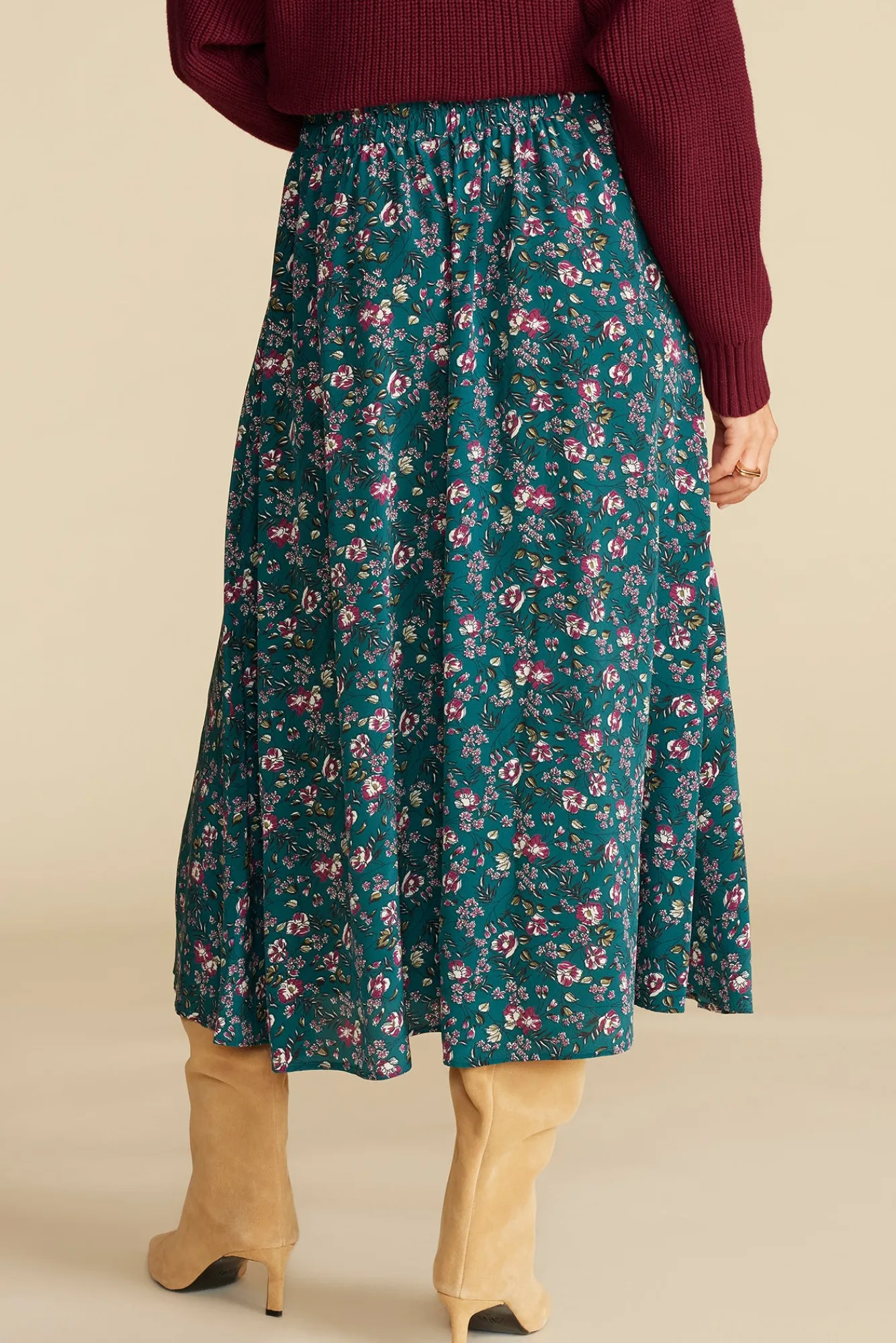 Amour Vert Blaze Washable Silk Skirt- Skirts