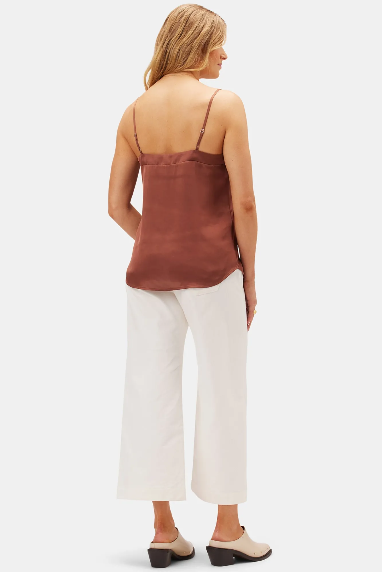 Amour Vert Barlow Recycled Sateen Tank- Tops|Clearance