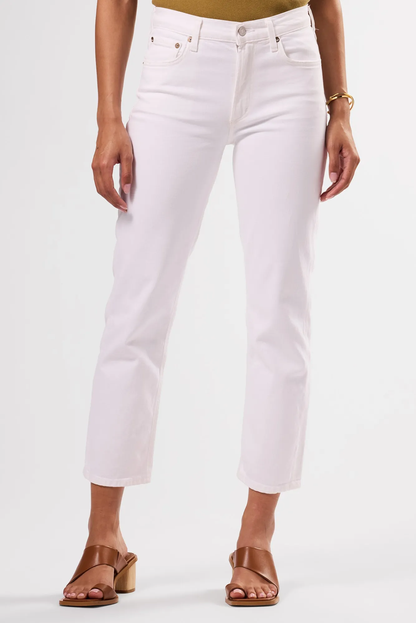 Amour Vert AGOLDE Kye Mid Rise Straight Crop- Denim|Pants