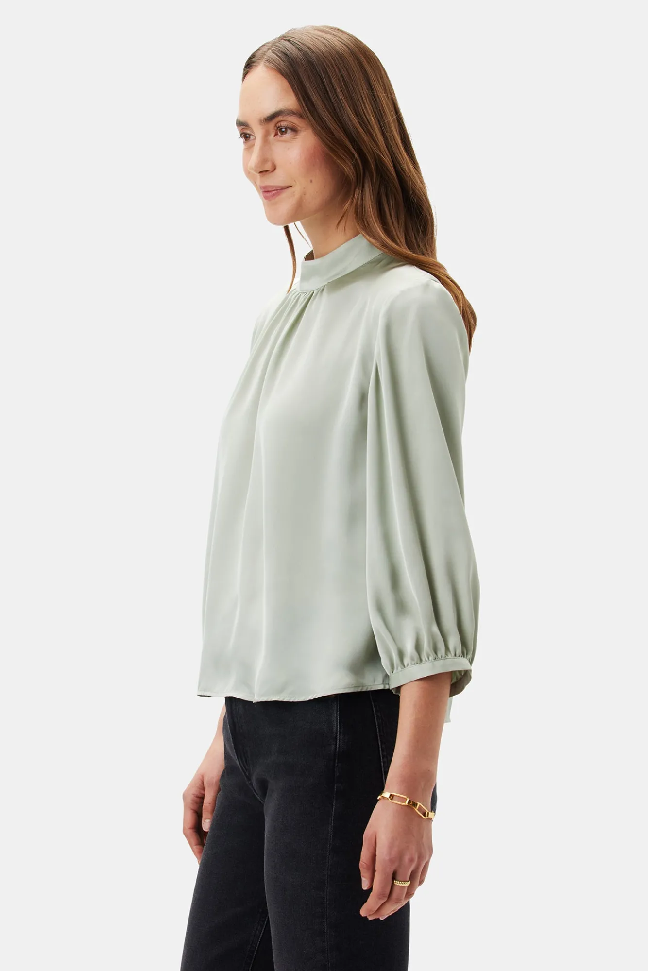 Amour Vert Jeanne 3/4 Sleeve Blouse- Tops|Clearance