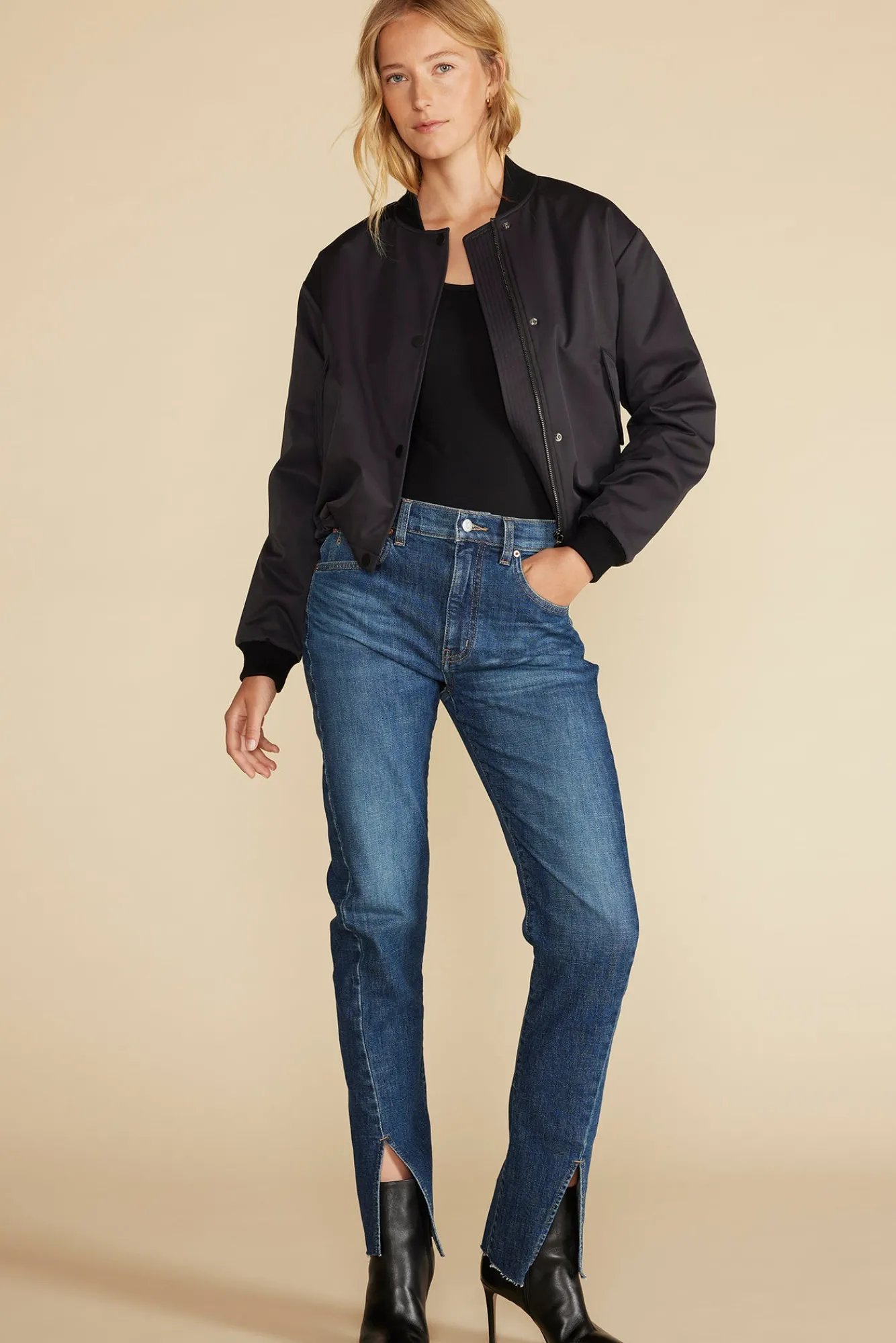 Amour Vert Elea Bamboo Knit Bodysuit- Tops|Clearance