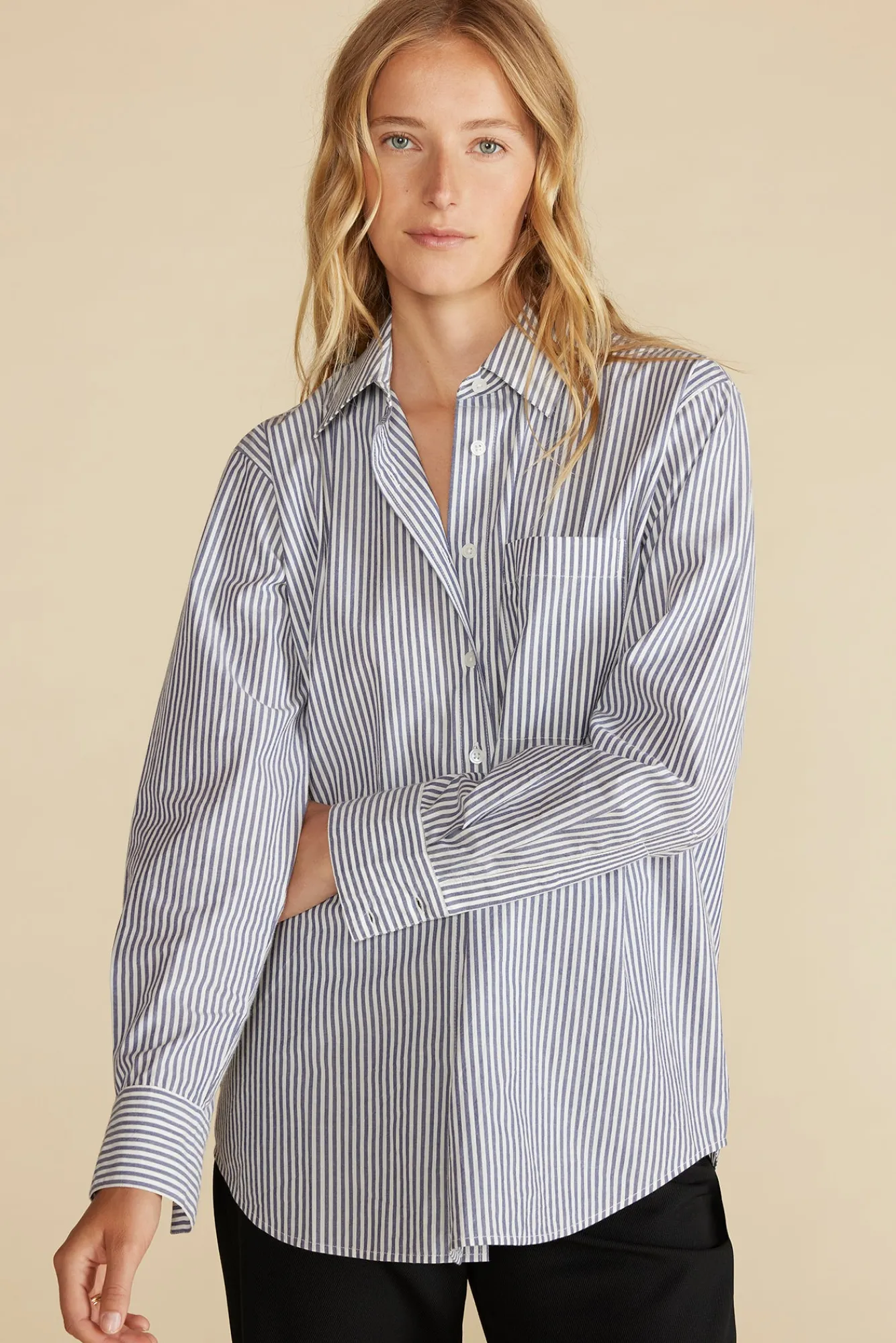 Amour Vert Henri Button Down Shirt- Blouses & Shirts|Tops