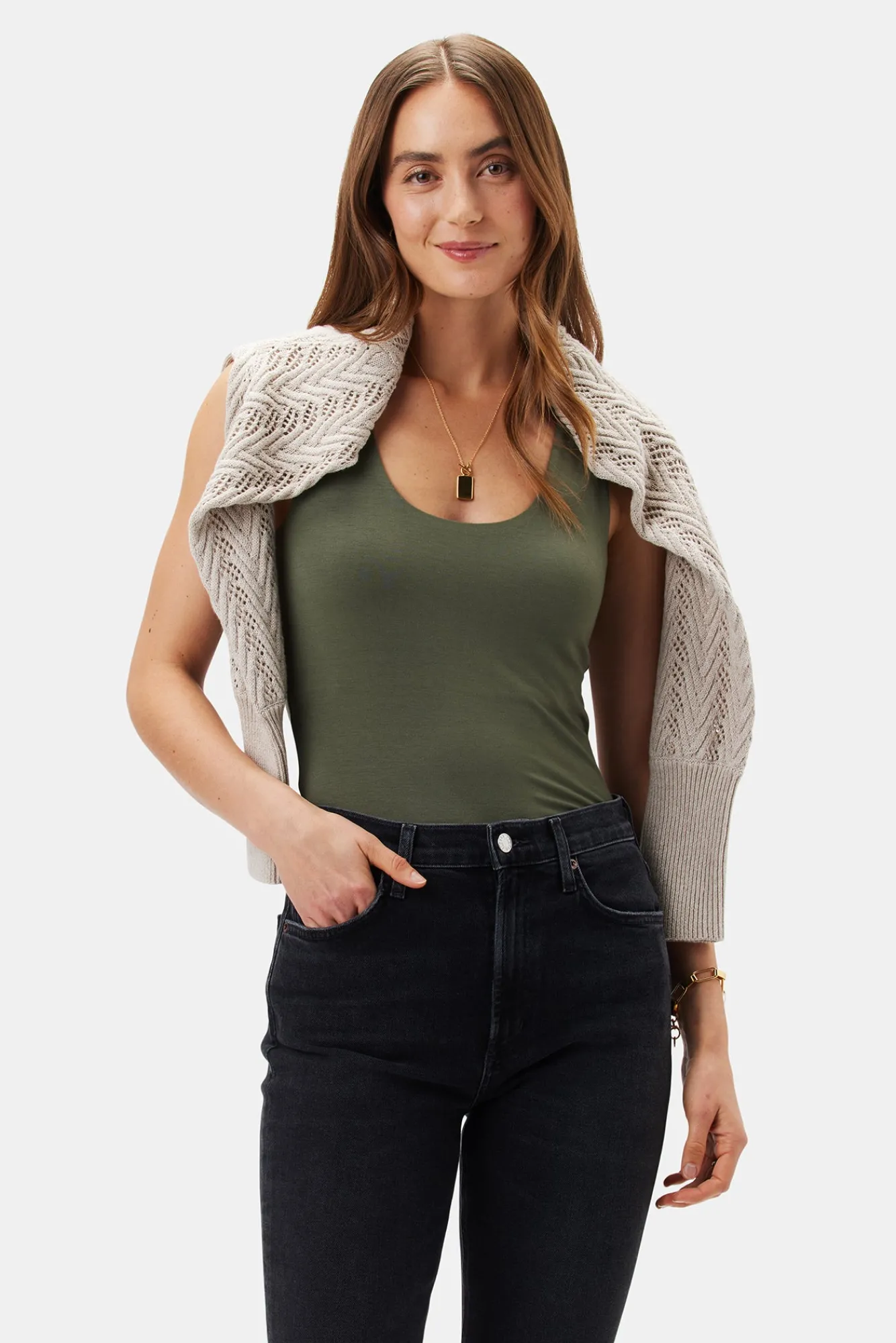 Amour Vert New Iris Modal Tank- Tops|Clearance