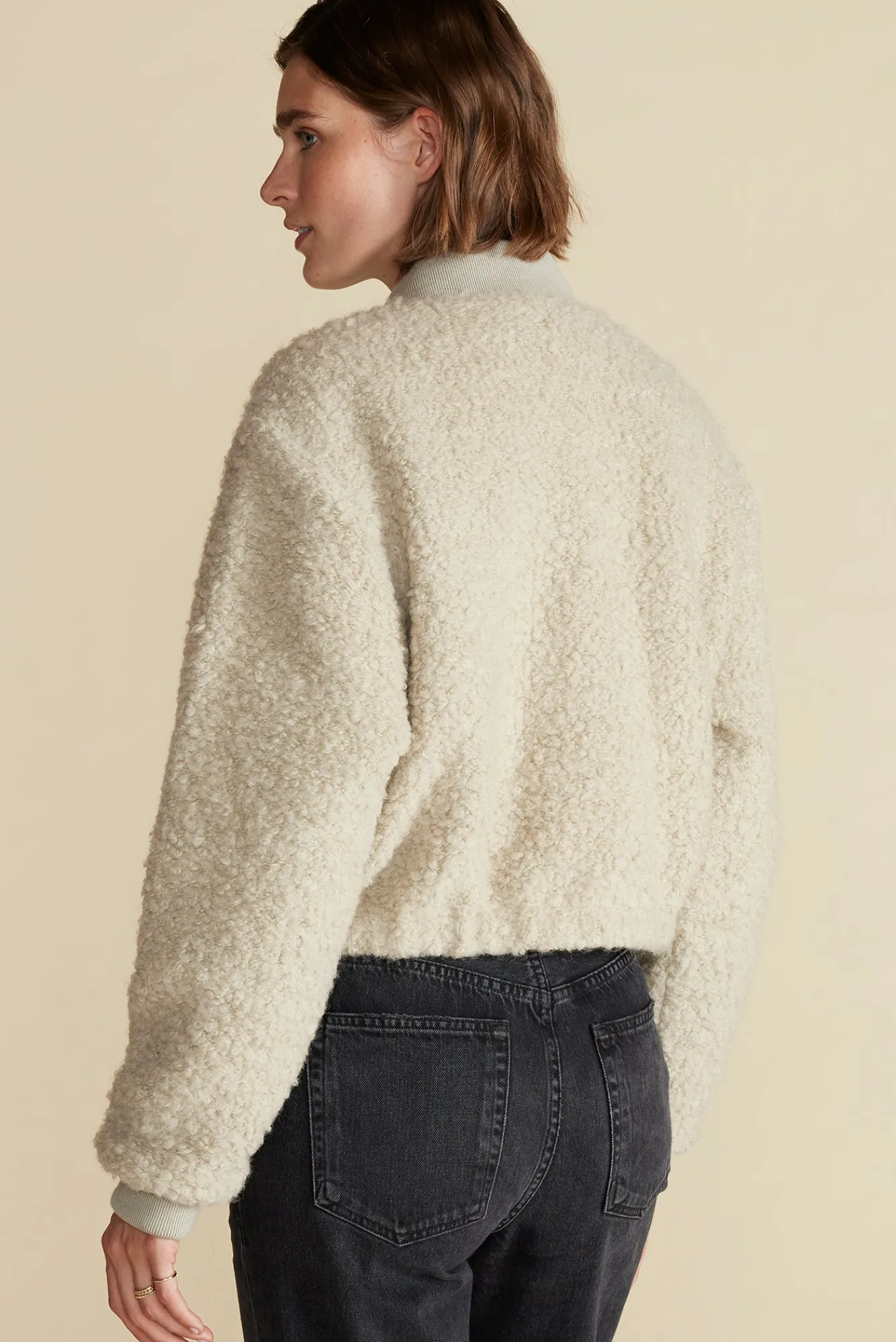 Amour Vert Jarrel Sherpa Bomber Jacket- Jackets & Outerwear|Clearance