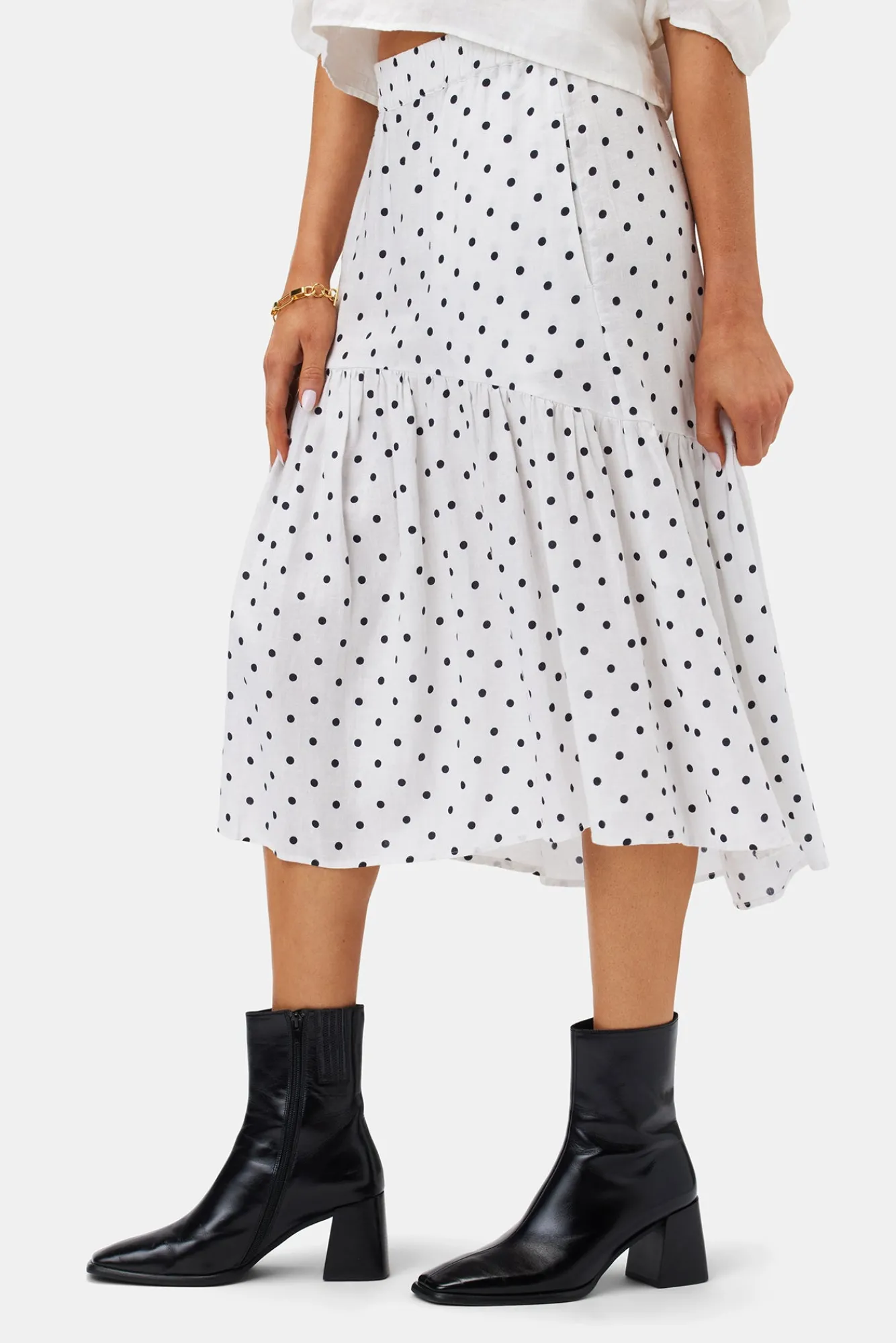 Amour Vert Lilly Pilly Lola Organic Linen Skirt- Skirts|Clearance