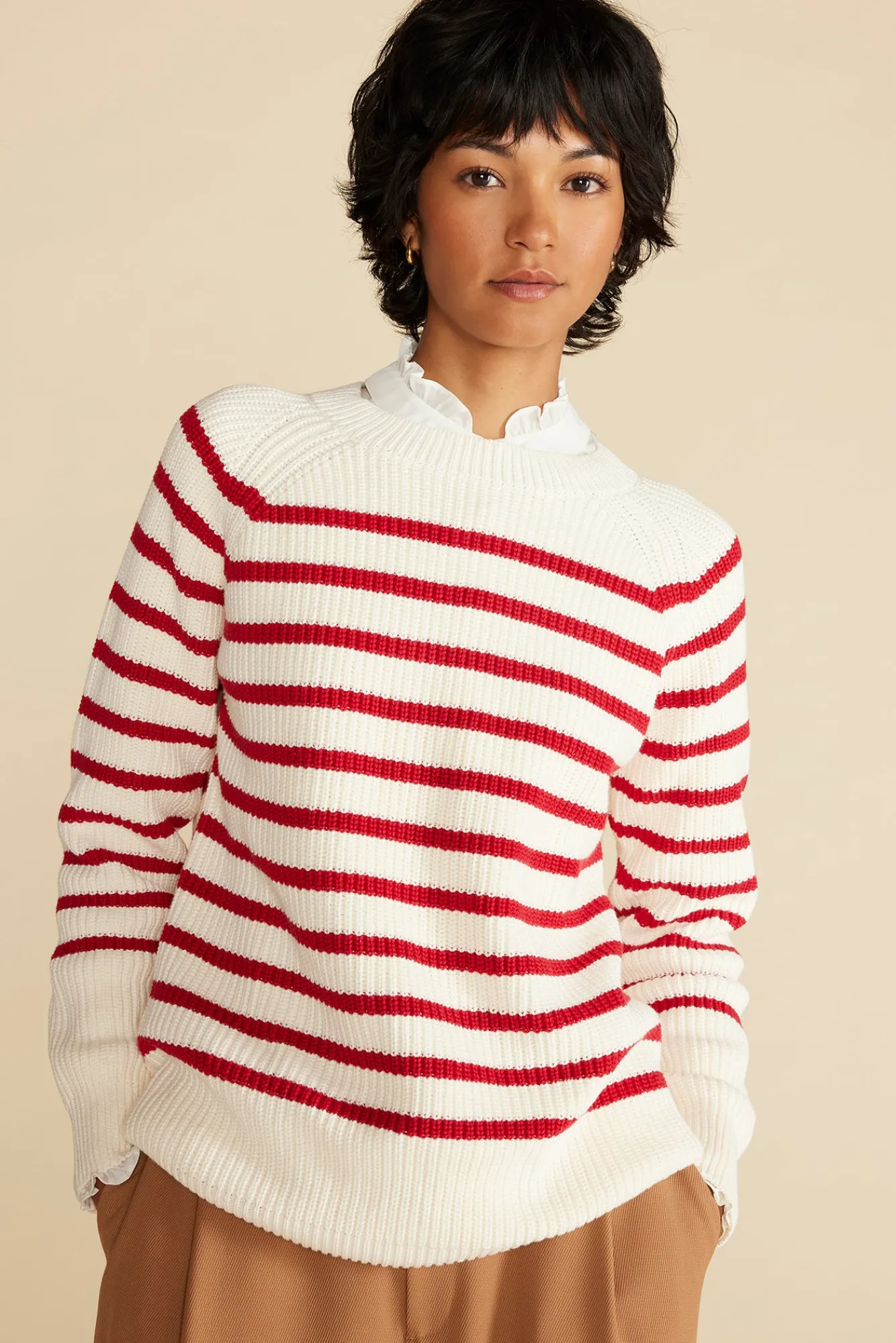 Amour Vert Layla Organic Cotton Sweater- Sweaters & Cardigans|Clearance