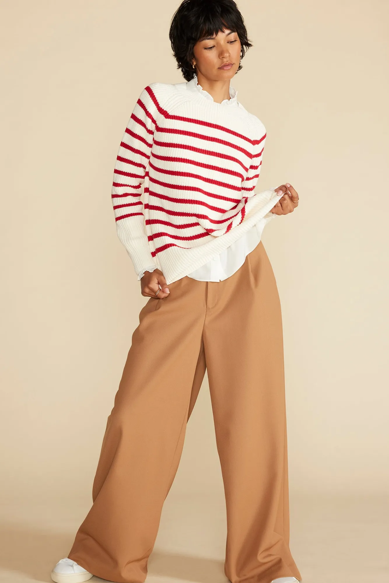 Amour Vert Layla Organic Cotton Sweater- Sweaters & Cardigans|Clearance