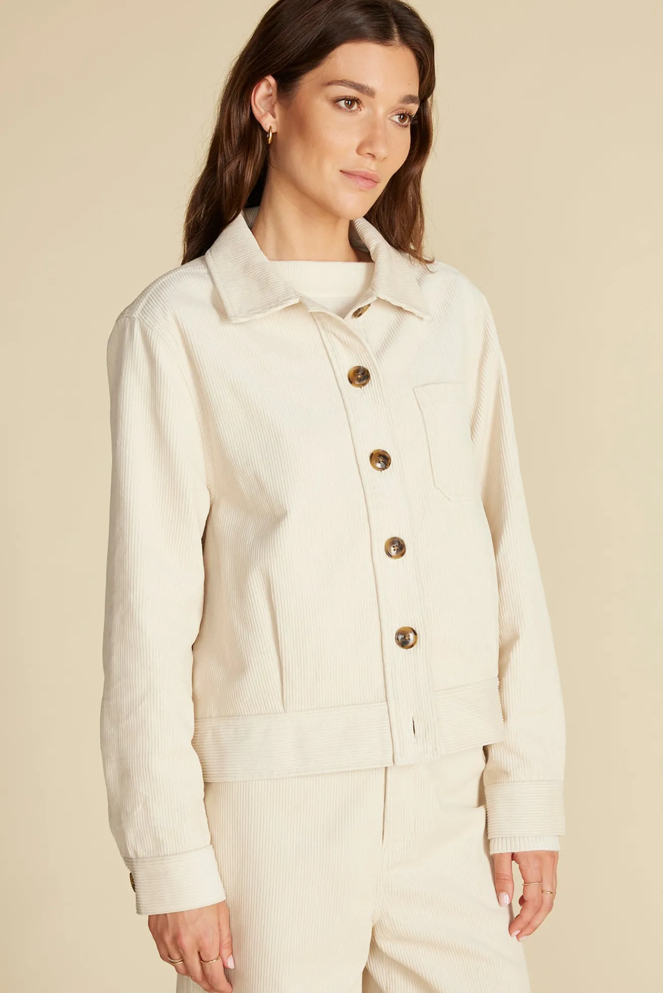 Amour Vert Spencer Corduroy Trucker Jacket- Jackets & Outerwear|Clearance