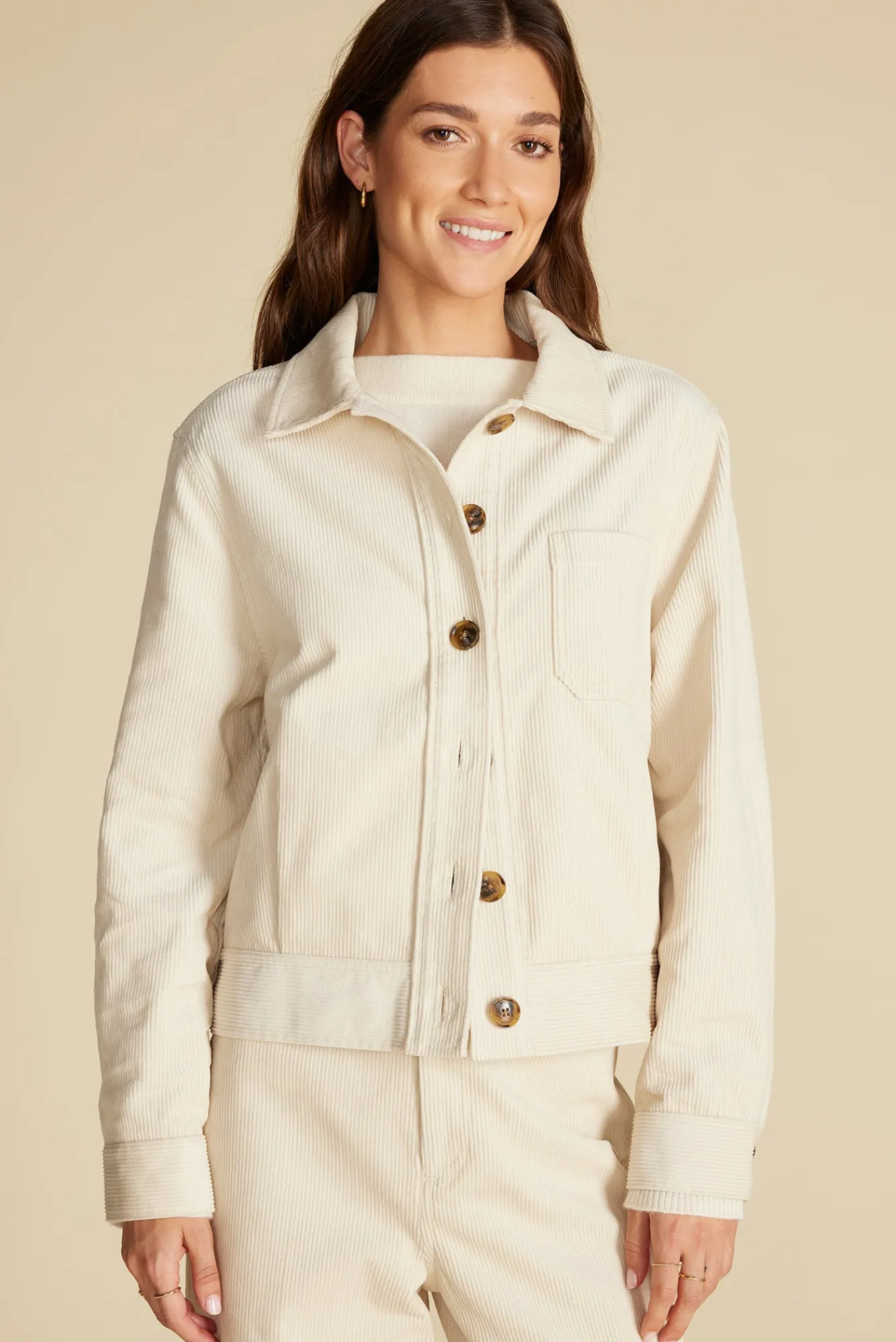 Amour Vert Spencer Corduroy Trucker Jacket- Jackets & Outerwear|Clearance