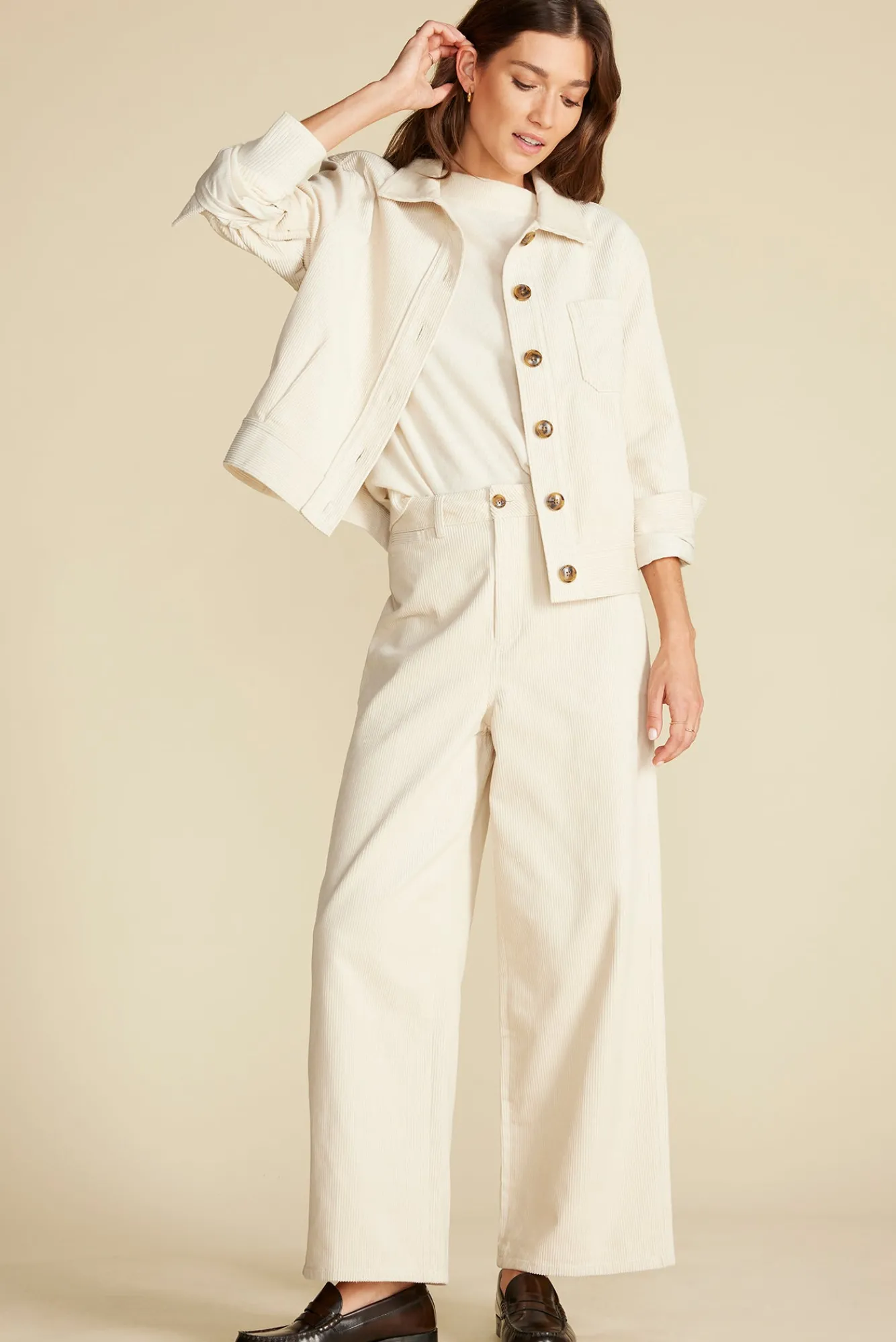 Amour Vert Spencer Corduroy Trucker Jacket- Jackets & Outerwear|Clearance