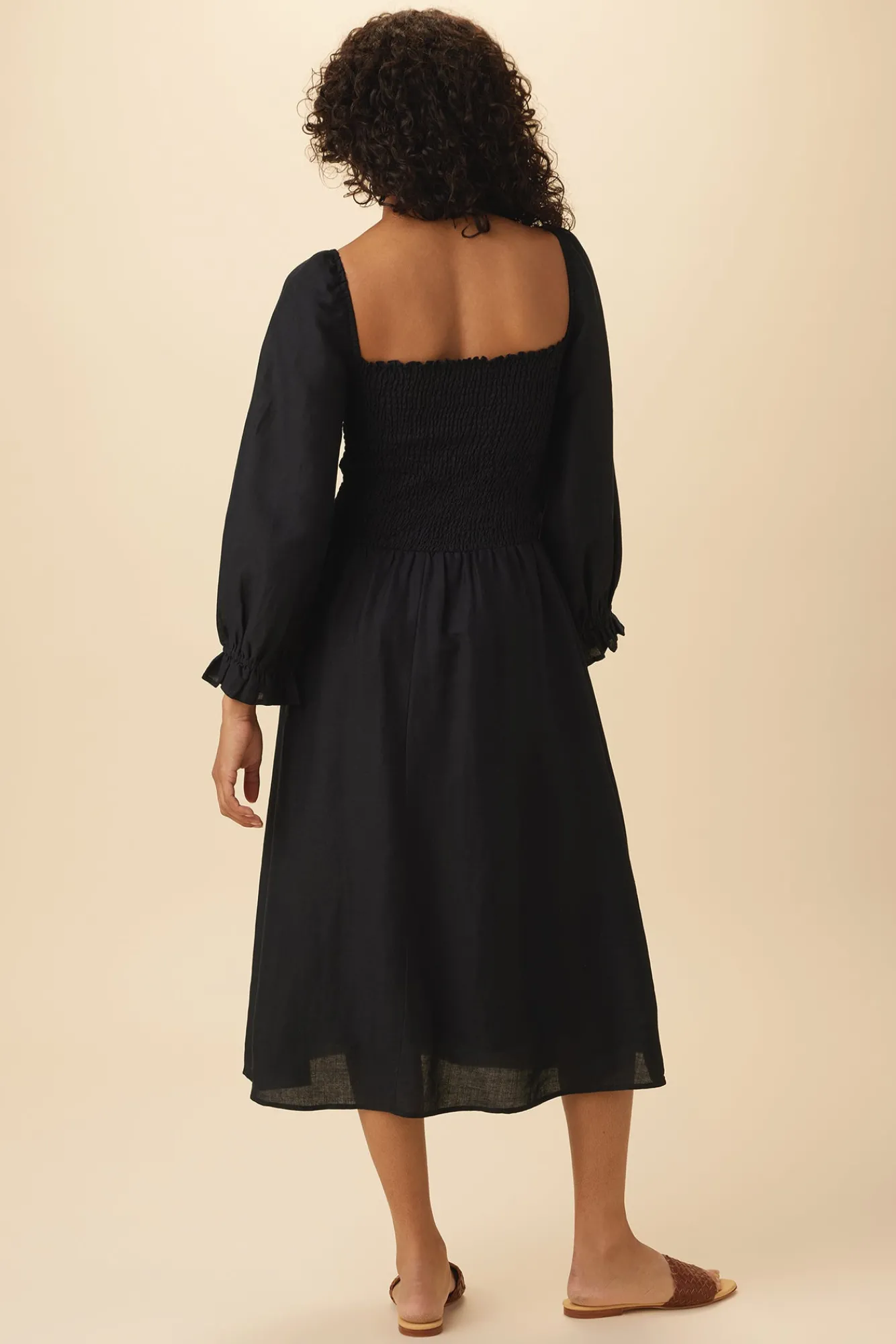 Amour Vert Averill Ramie Viscose Dress- Dresses|Clearance