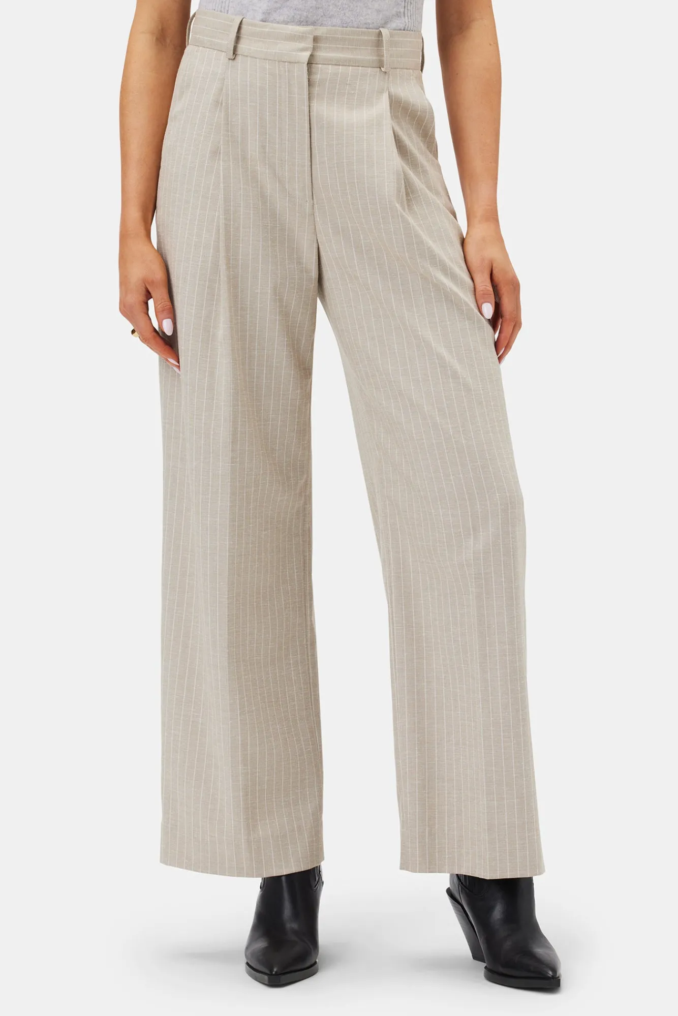 Amour Vert Pleated Wide Leg Trouser- Clearance